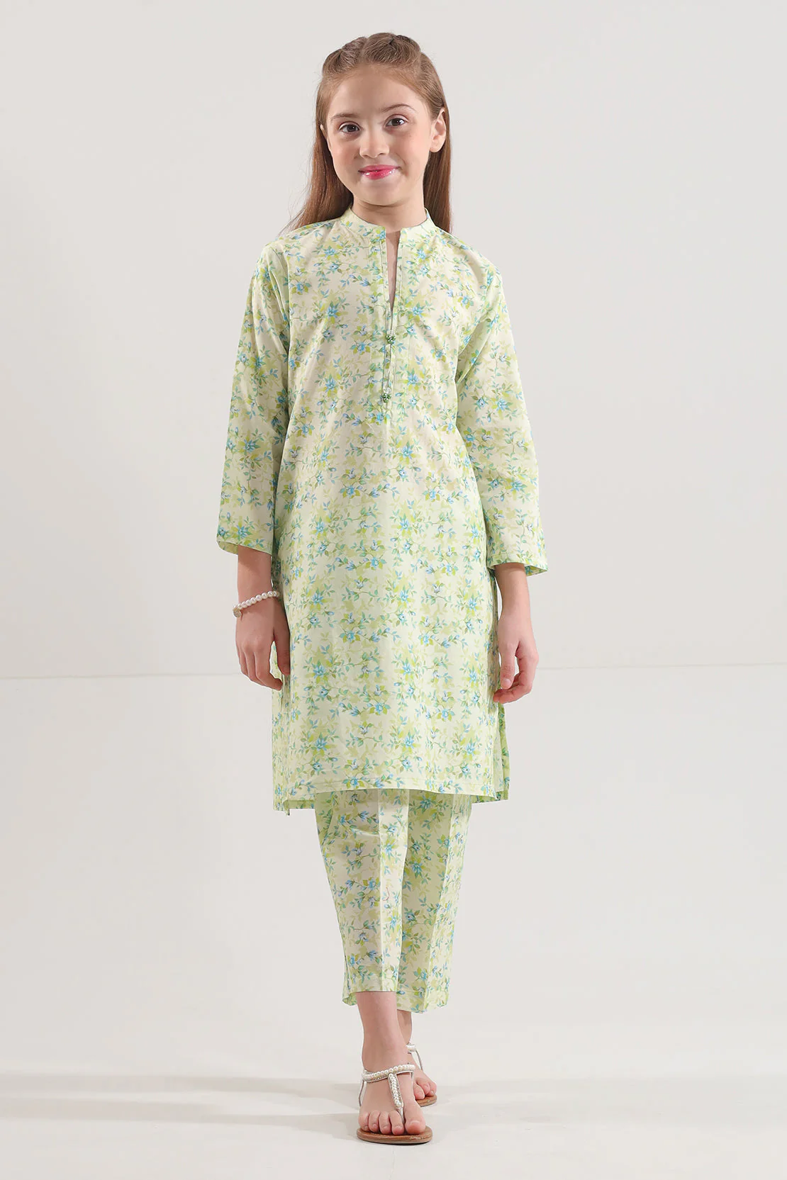 Printed Lawn Stitched 2 Piece (Shirt/Trouser) For Kids