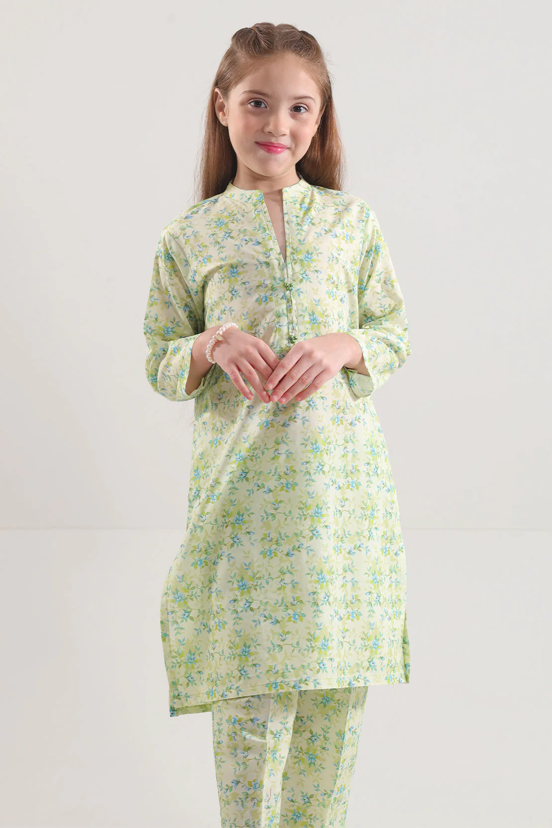 Printed Lawn Stitched 2 Piece (Shirt/Trouser) For Kids - Image 2
