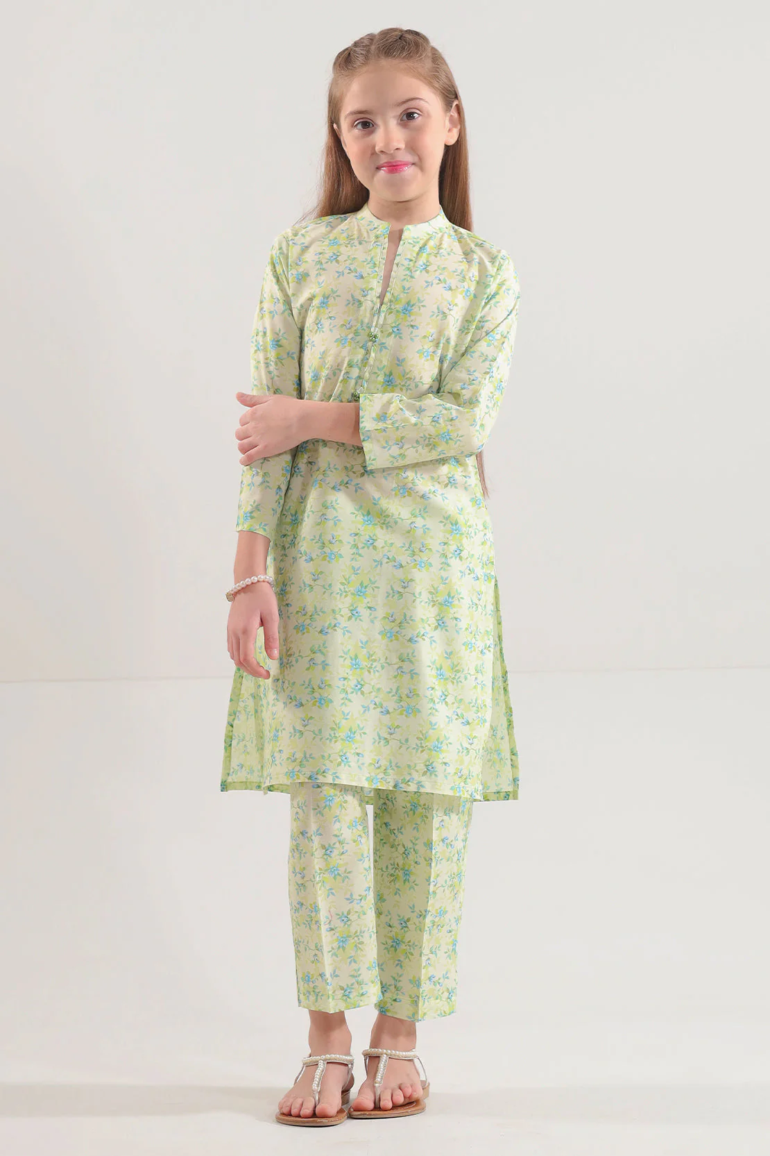Printed Lawn Stitched 2 Piece (Shirt/Trouser) For Kids - Image 3