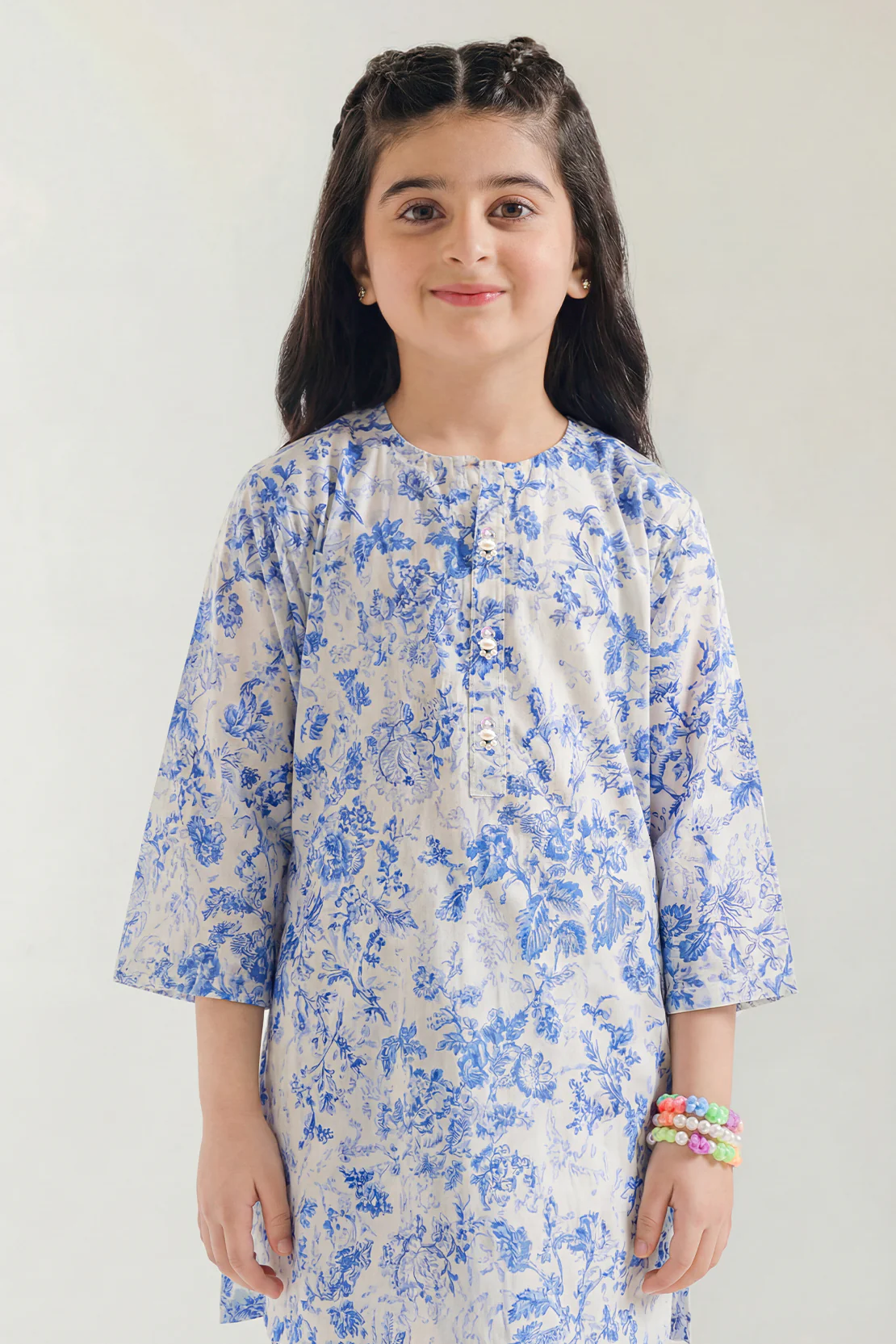 Printed Lawn Stitched 2 Piece (Shirt/Trouser)  For Kids - Image 2