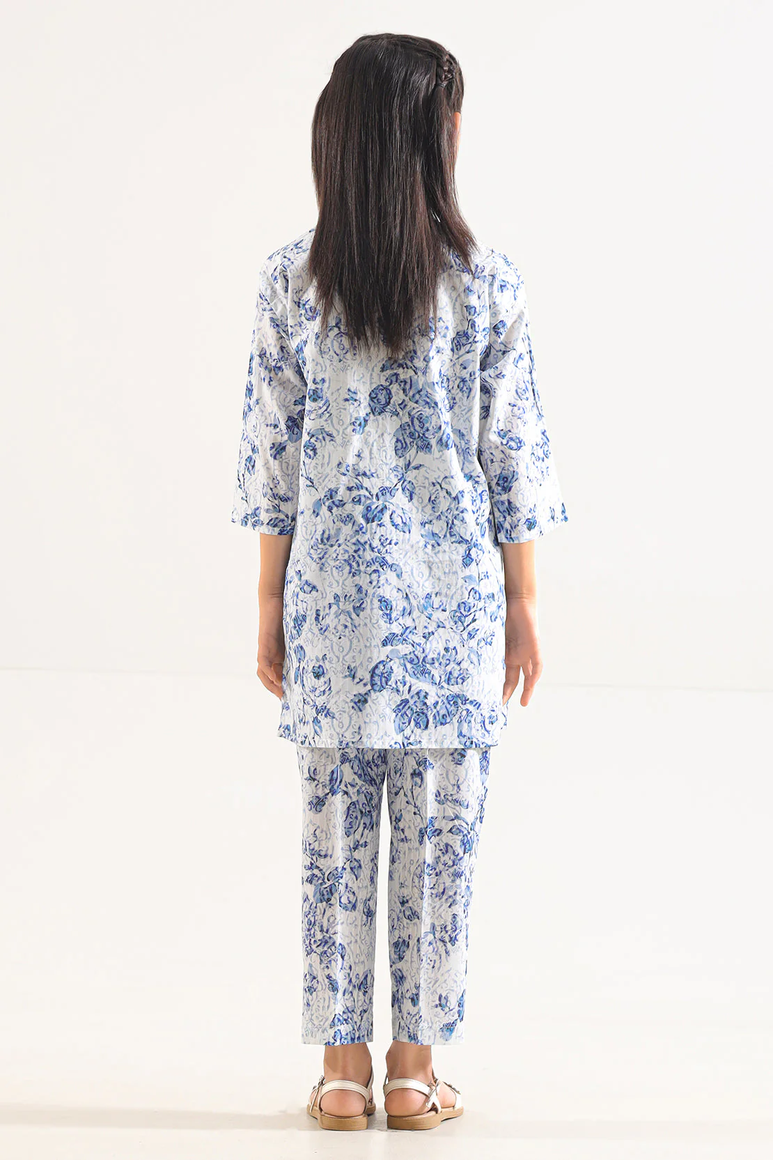 Printed Lawn Stitched 2 Piece (Shirt/Trouser)  For Kids - Image 3