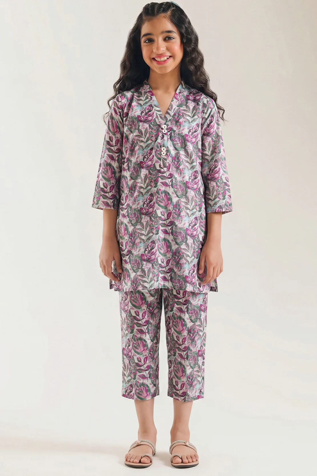 Printed Lawn Stitched 2 Piece (Shirt/Trouser) For Kids