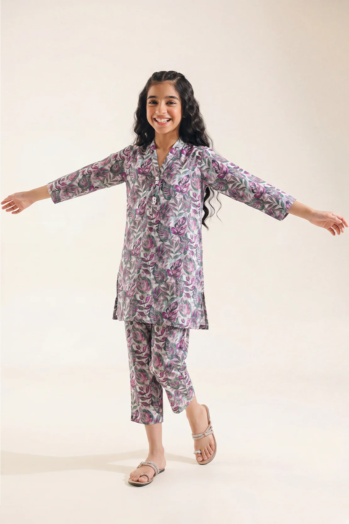 Printed Lawn Stitched 2 Piece (Shirt/Trouser) For Kids - Image 2