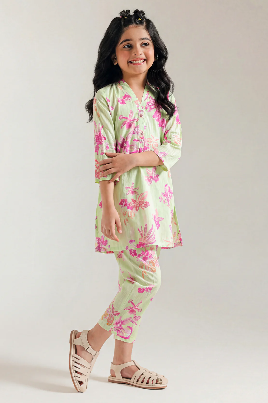 Printed Lawn Stitched 2 Piece (Shirt/Trouser) For Kids - Image 2