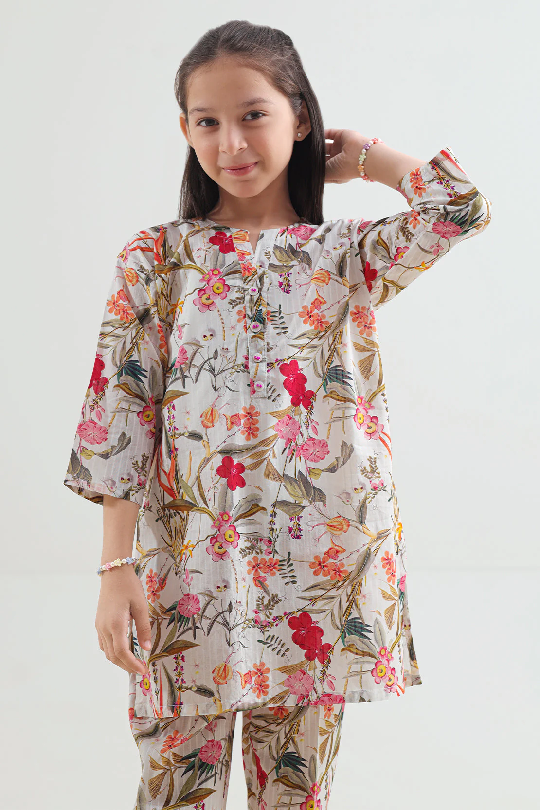 Printed Lawn Stitched 2 Piece (Shirt/Trouser) For Kids - Image 2