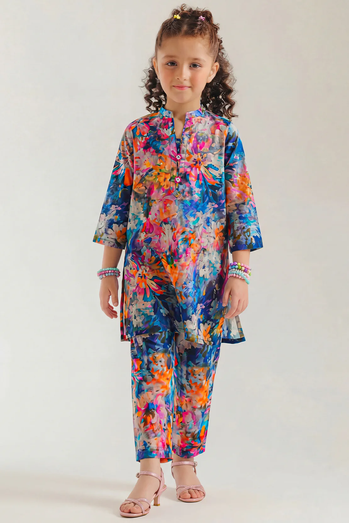 Printed Lawn Stitched 2 Piece (Shirt/Trouser) For Kids
