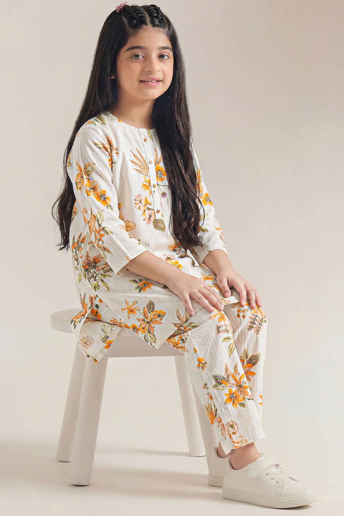 Printed Lawn Stitched 2 Piece (Shirt/Trouser) For Kids
