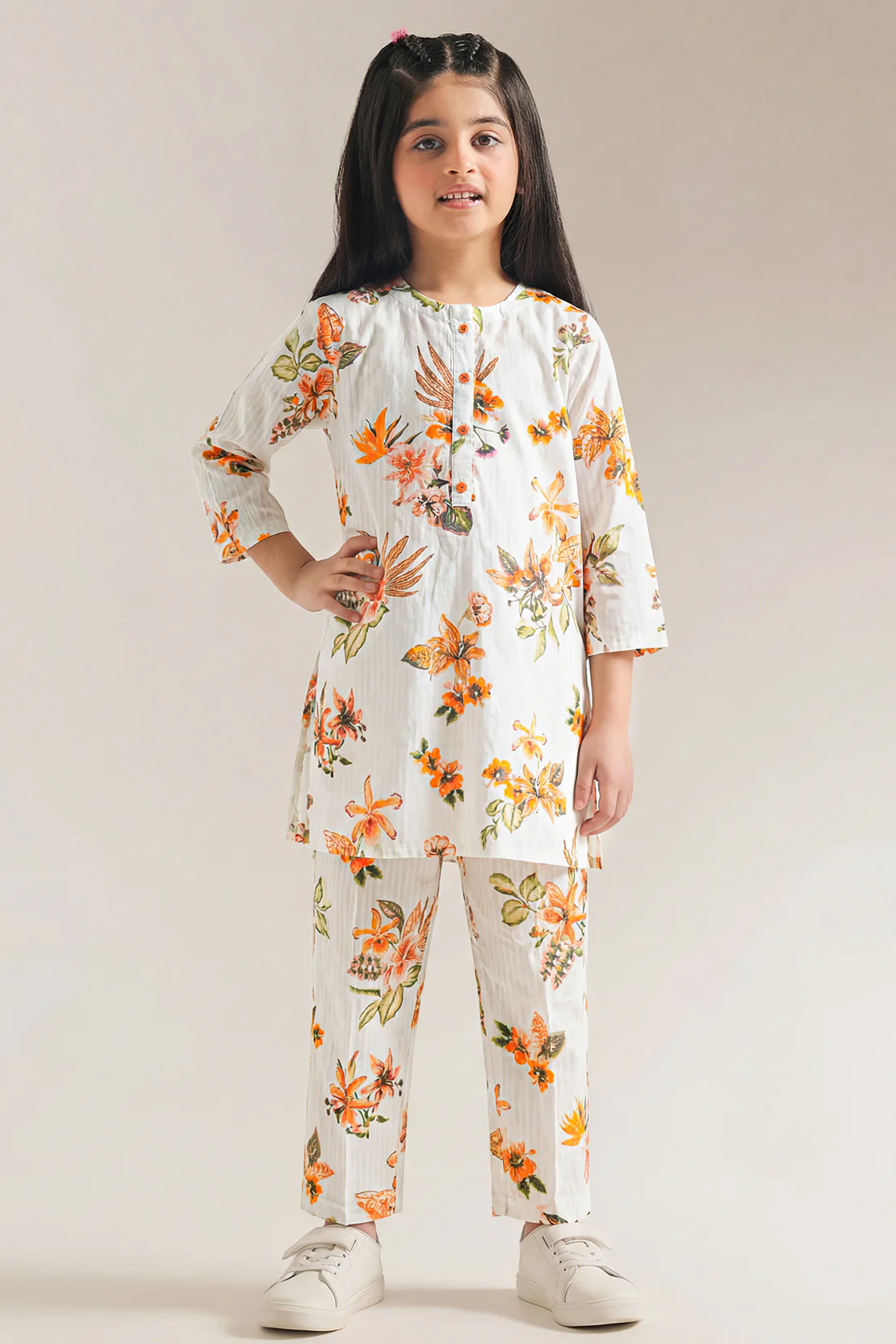 Printed Lawn Stitched 2 Piece (Shirt/Trouser) For Kids - Image 3