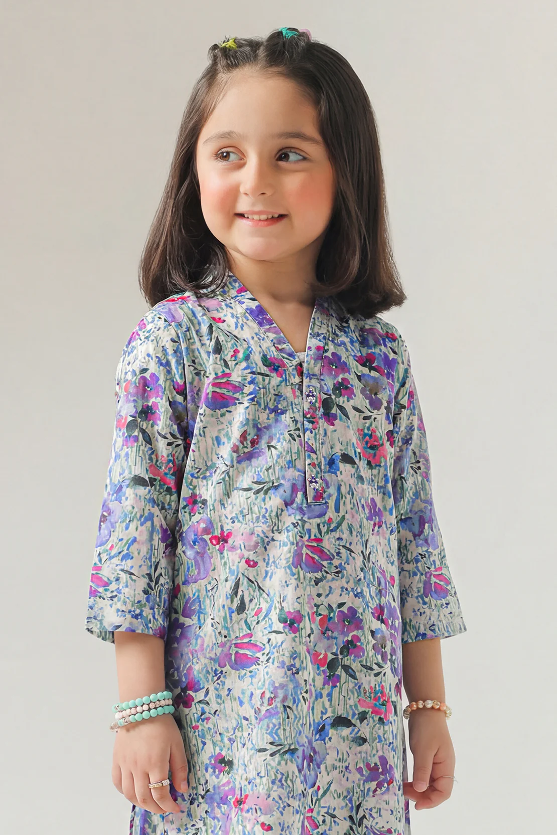 Printed Lawn Stitched 2 Piece (Shirt/Trouser) For Kids - Image 3