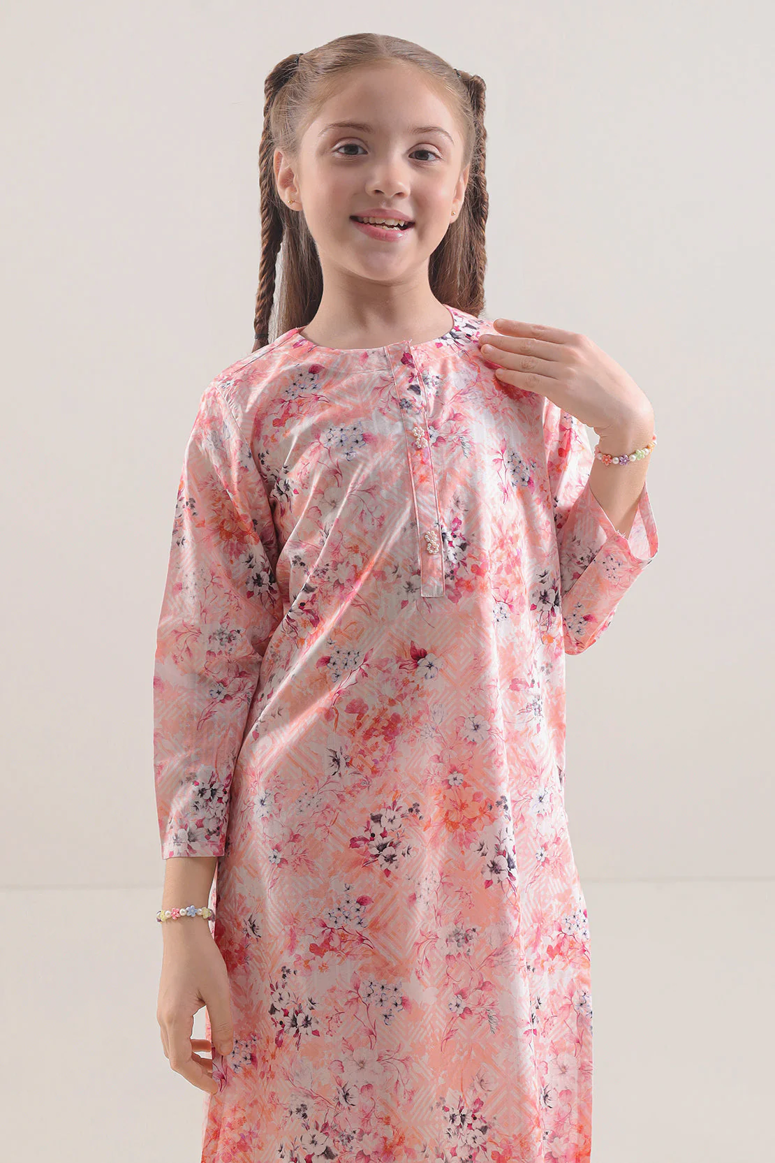 Printed Lawn Stitched 2 Piece (Shirt/Trouser) For Kids - Image 3
