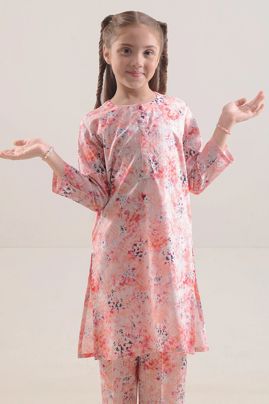 Printed Lawn Stitched 2 Piece (Shirt/Trouser) For Kids - Image 4