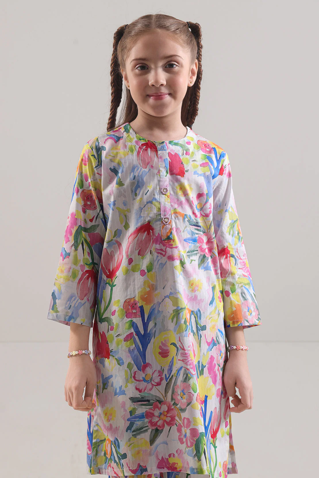 Printed Lawn Stitched 2 Piece (Shirt/Trouser) For Kids - Image 2