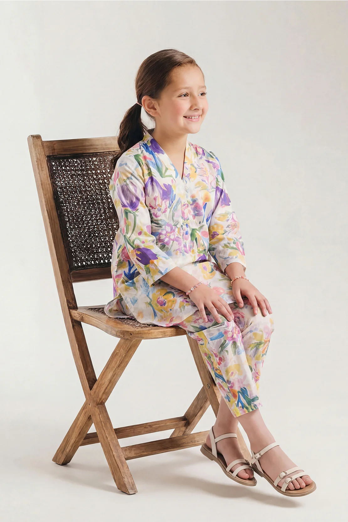 Printed Lawn Stitched 2 Piece (Shirt/Trouser)  For Kids