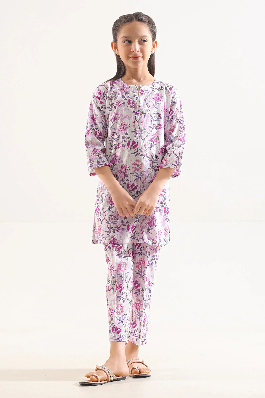 Printed Lawn Stitched 2 Piece (Shirt/Trouser) For Kids - Image 2