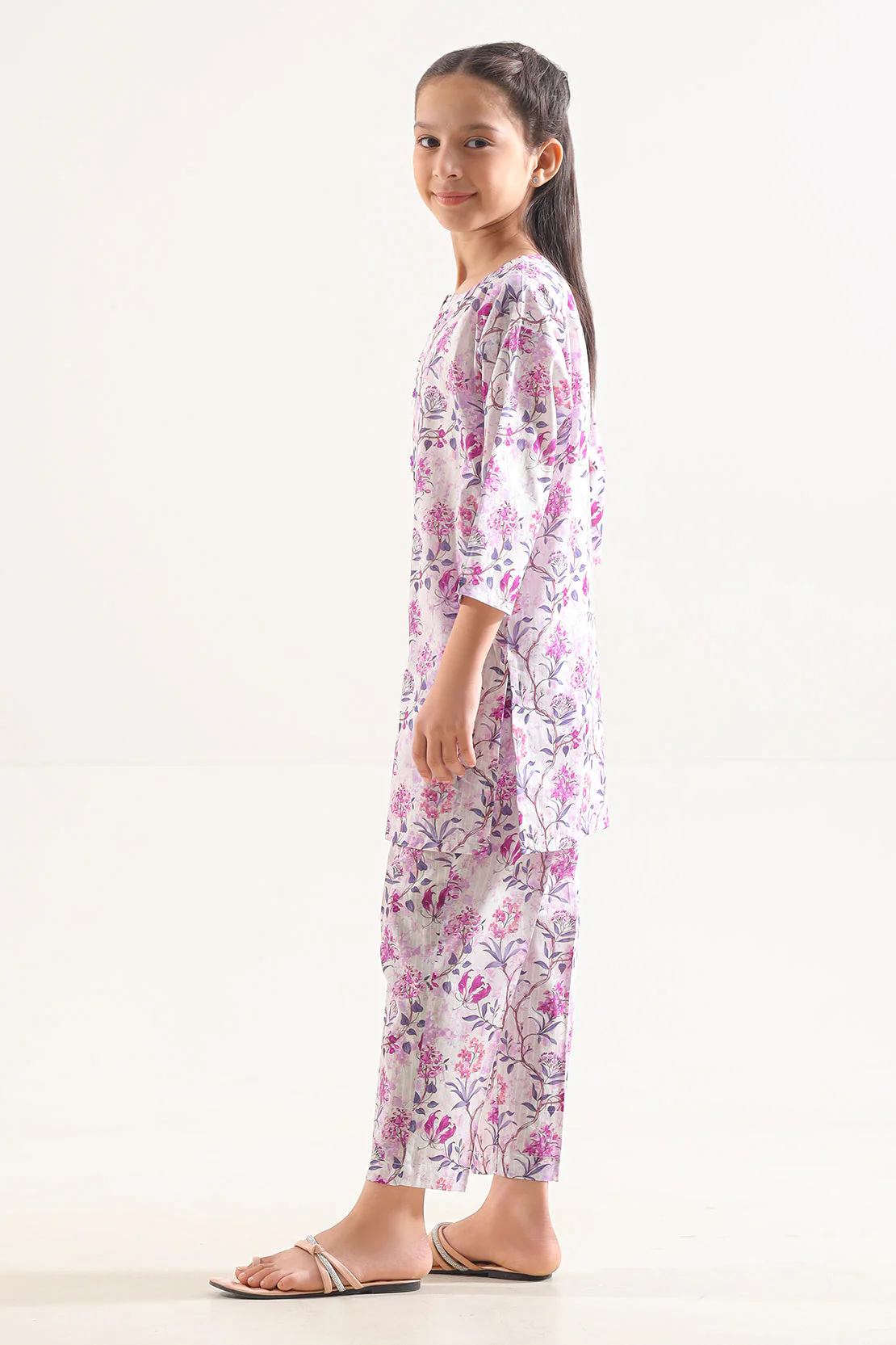 Printed Lawn Stitched 2 Piece (Shirt/Trouser) For Kids - Image 3