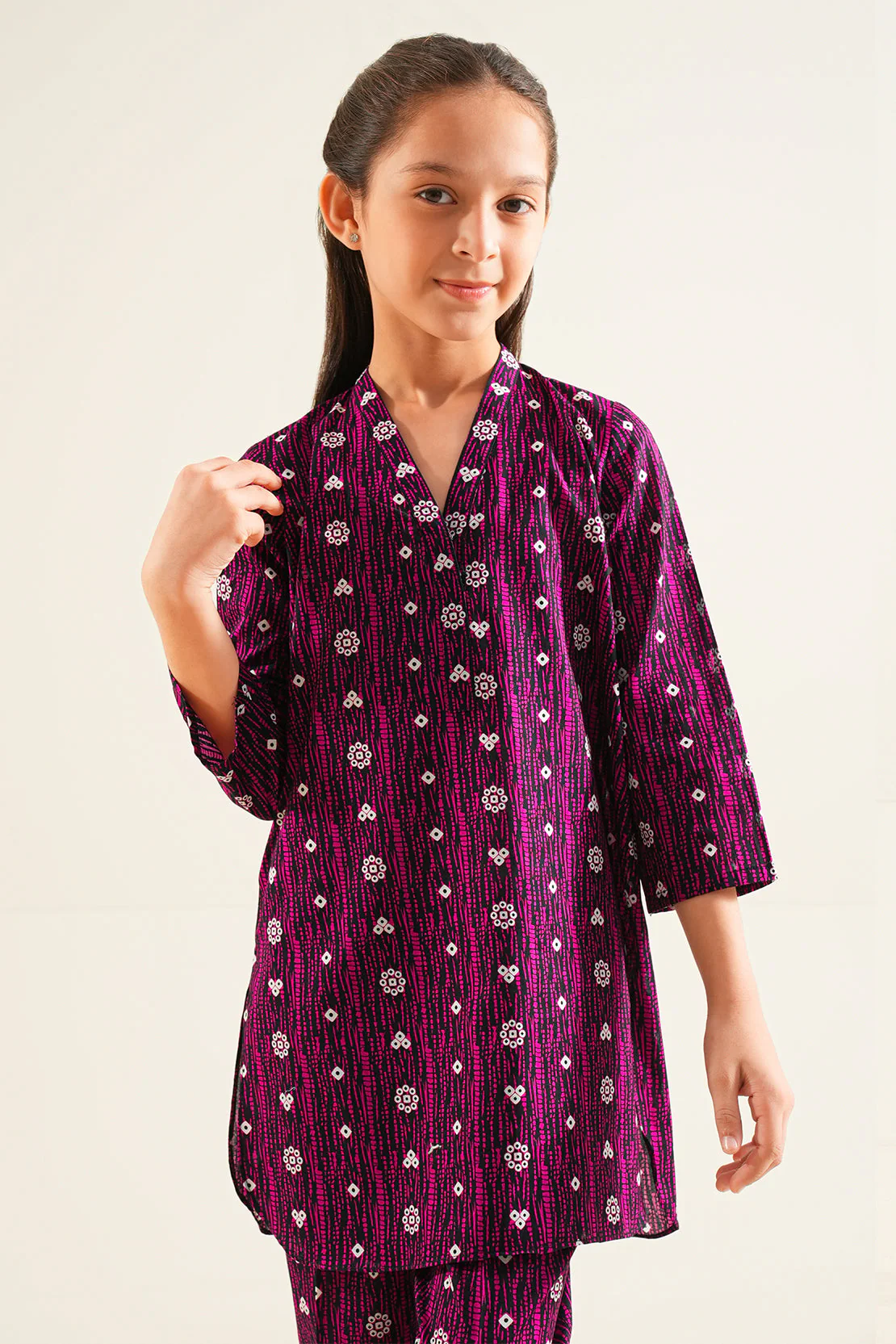 Printed Lawn Stitched 2 Piece (Shirt/Trouser) For Kids - Image 3