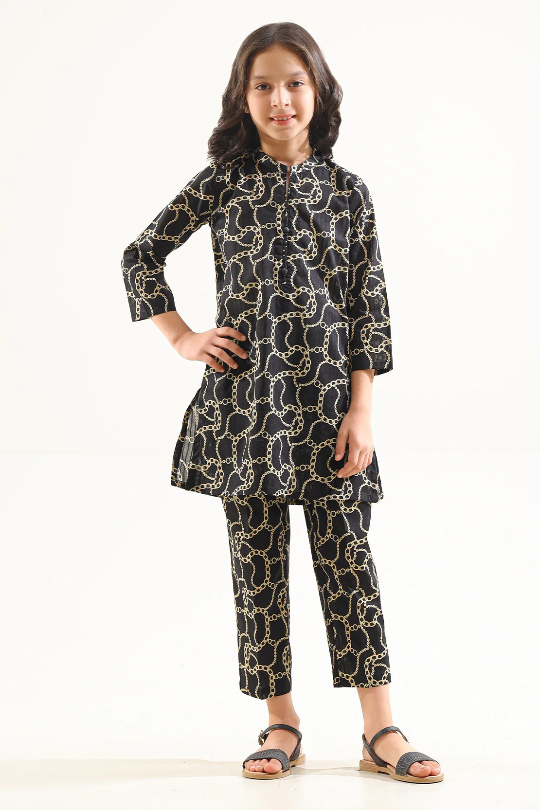 Printed Lawn Stitched 2 Piece (Shirt/Trouser) For Kids - Image 3