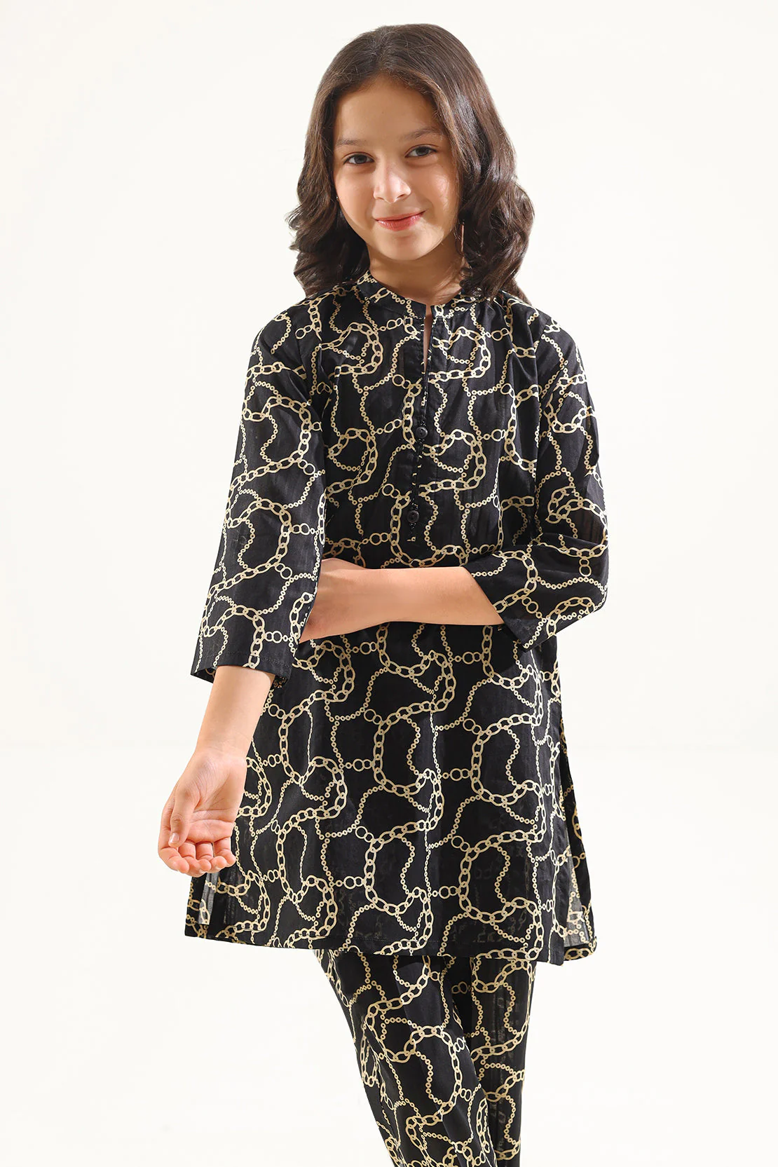 Printed Lawn Stitched 2 Piece (Shirt/Trouser) For Kids - Image 4