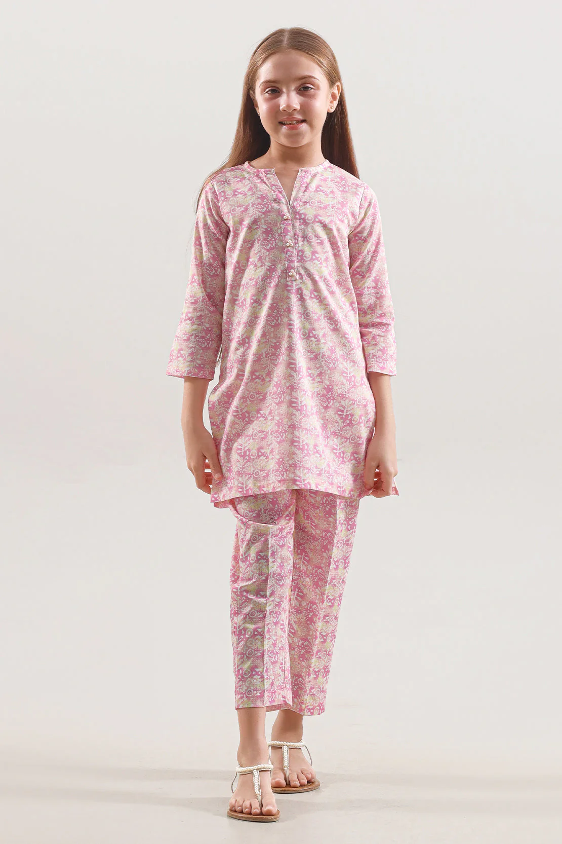 Printed Lawn Stitched 2 Piece (Shirt/Trouser) For Kids