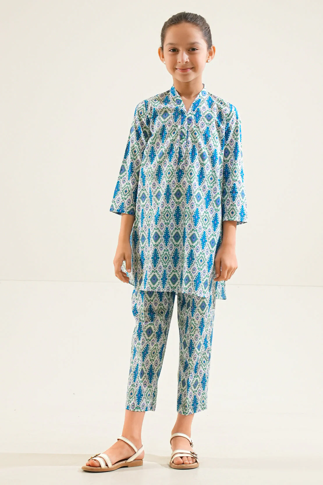 Printed Lawn Stitched 2 Piece (Shirt/Trouser) For Kids