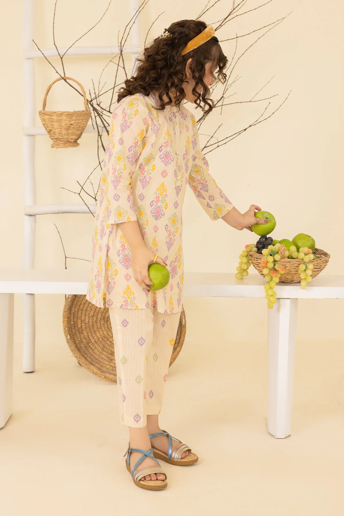 Printed Lawn Stitched 2 Piece (Shirt/Trouser)  For Kids - Image 2