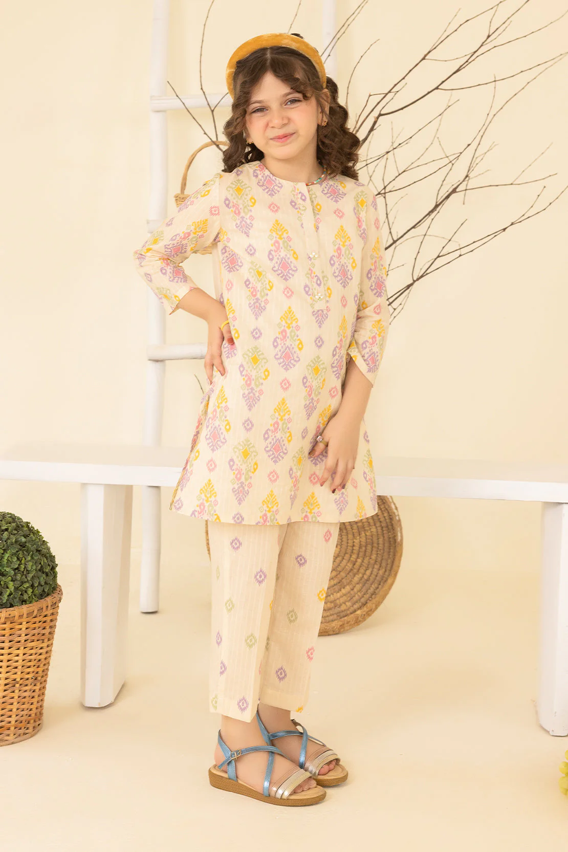 Printed Lawn Stitched 2 Piece (Shirt/Trouser)  For Kids - Image 3