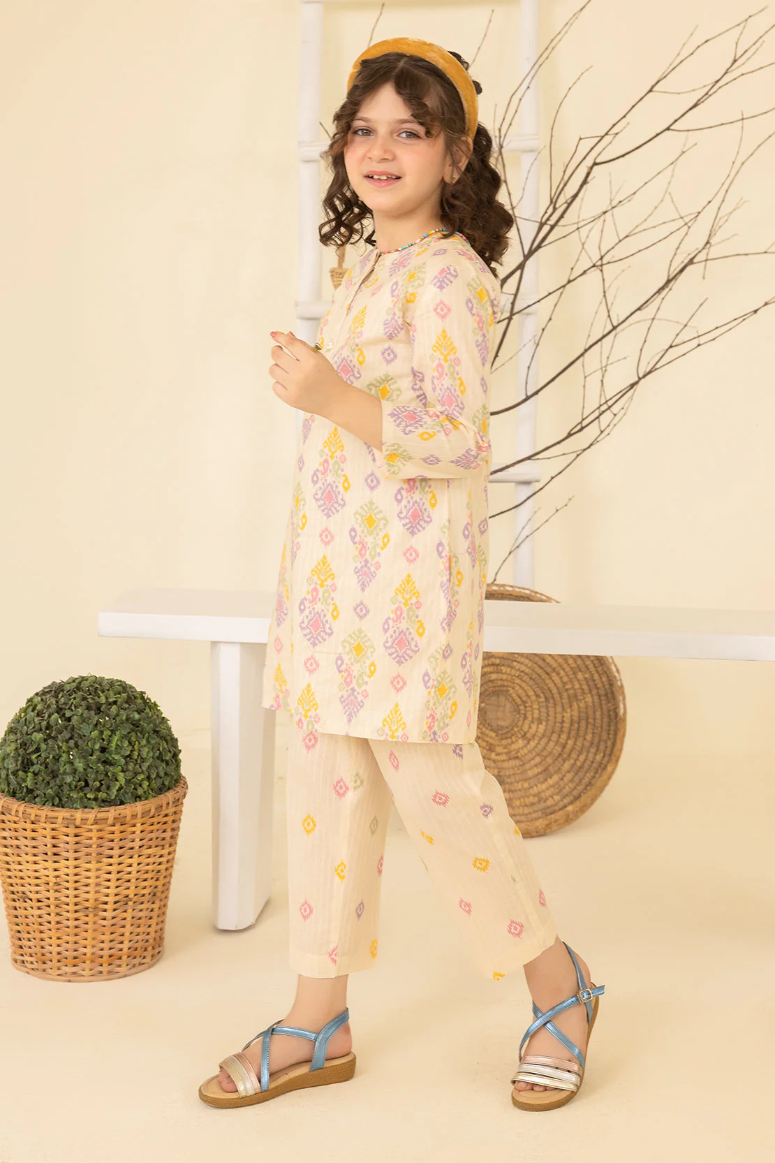 Printed Lawn Stitched 2 Piece (Shirt/Trouser)  For Kids - Image 4