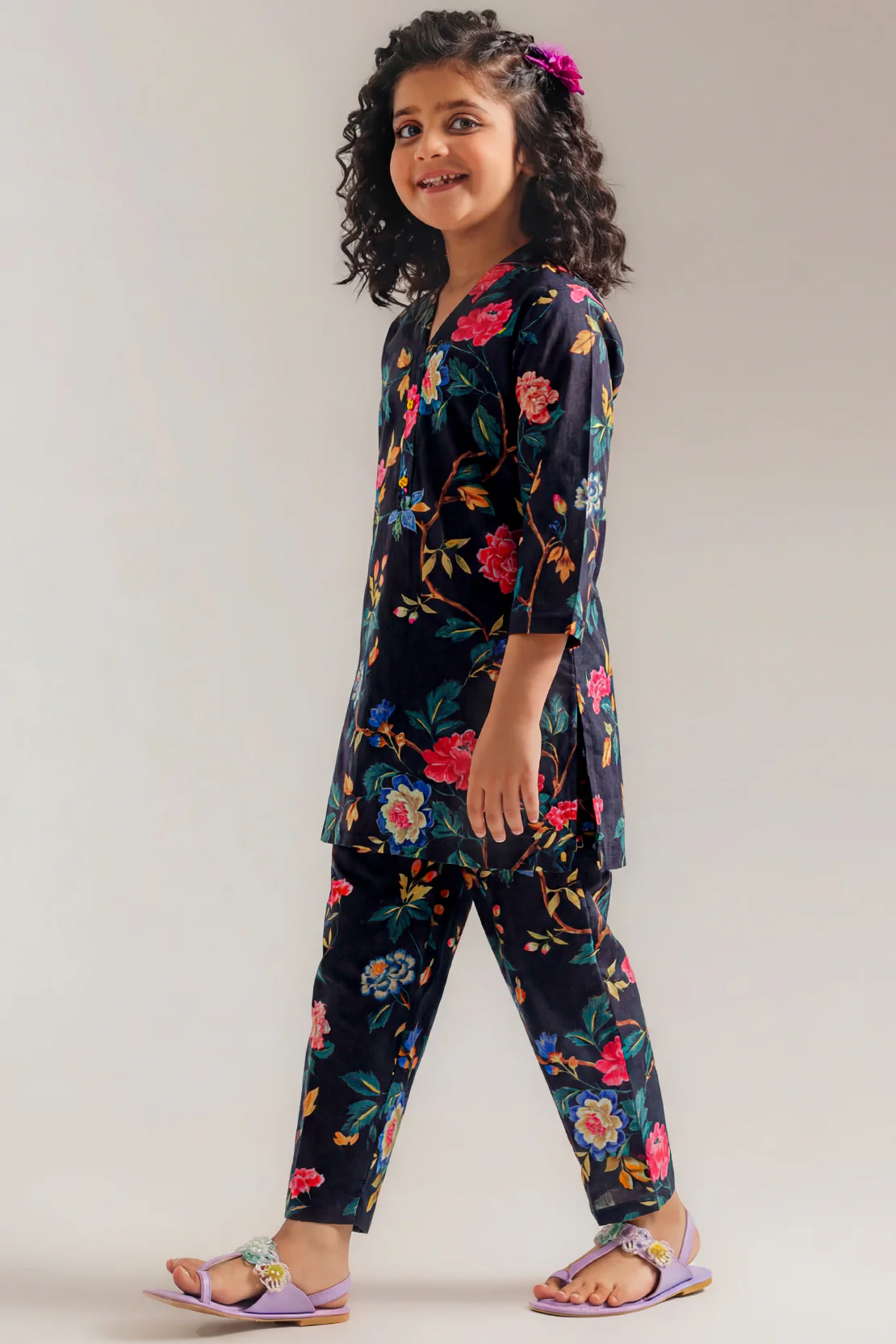 Printed Lawn Stitched 2 Piece (Shirt/Trouser)  For Kids - Image 2