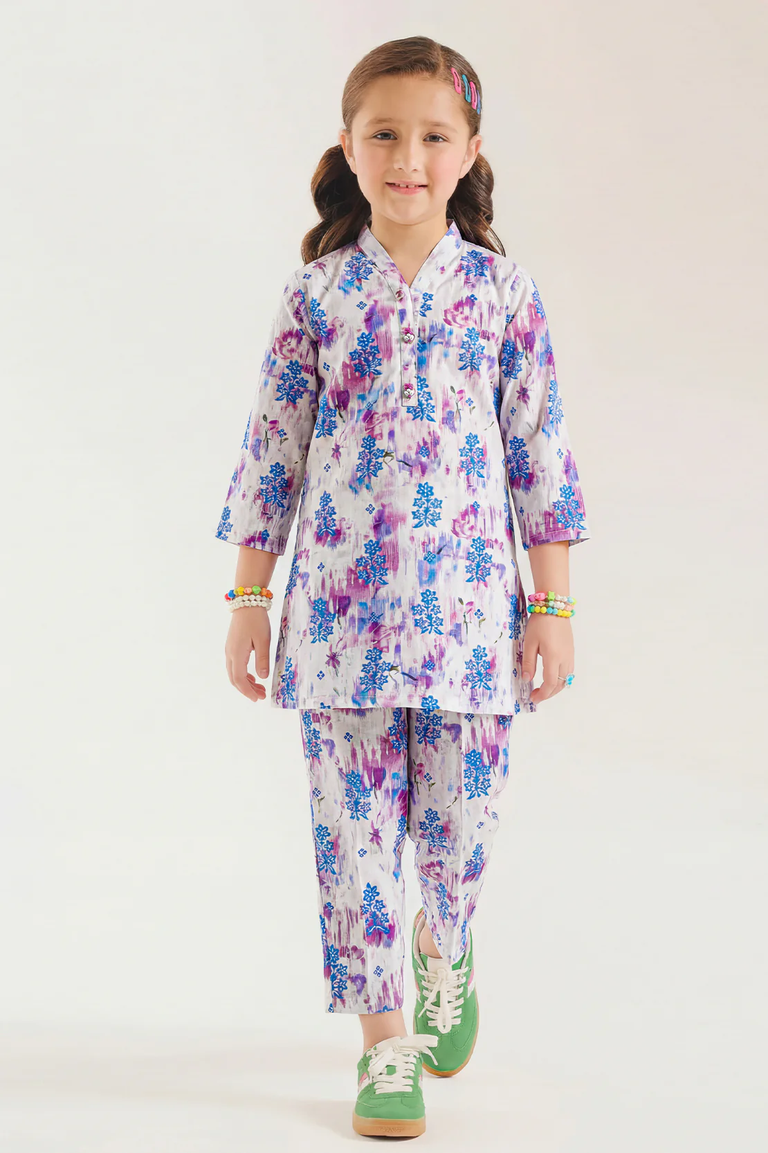 Printed Lawn Stitched 2 Piece (Shirt/Trouser)  For Kids