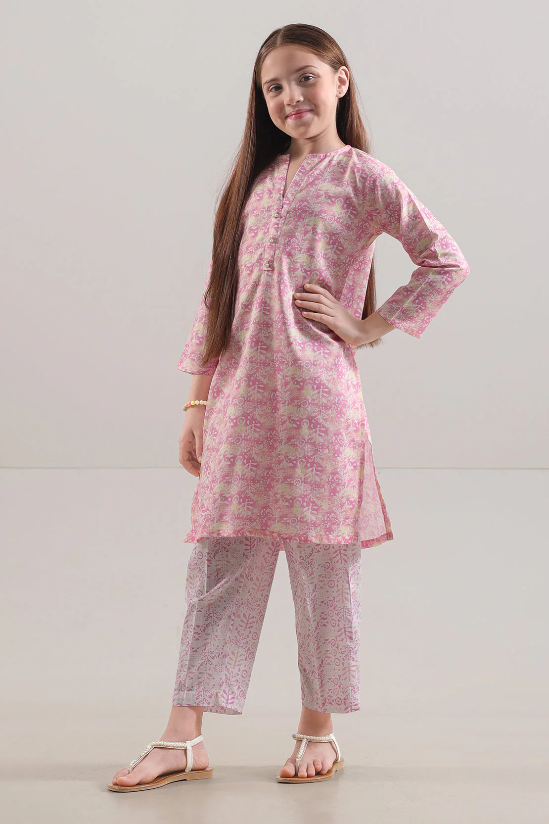 Printed Lawn Stitched 2 Piece (Shirt/Trouser) For Kids - Image 2