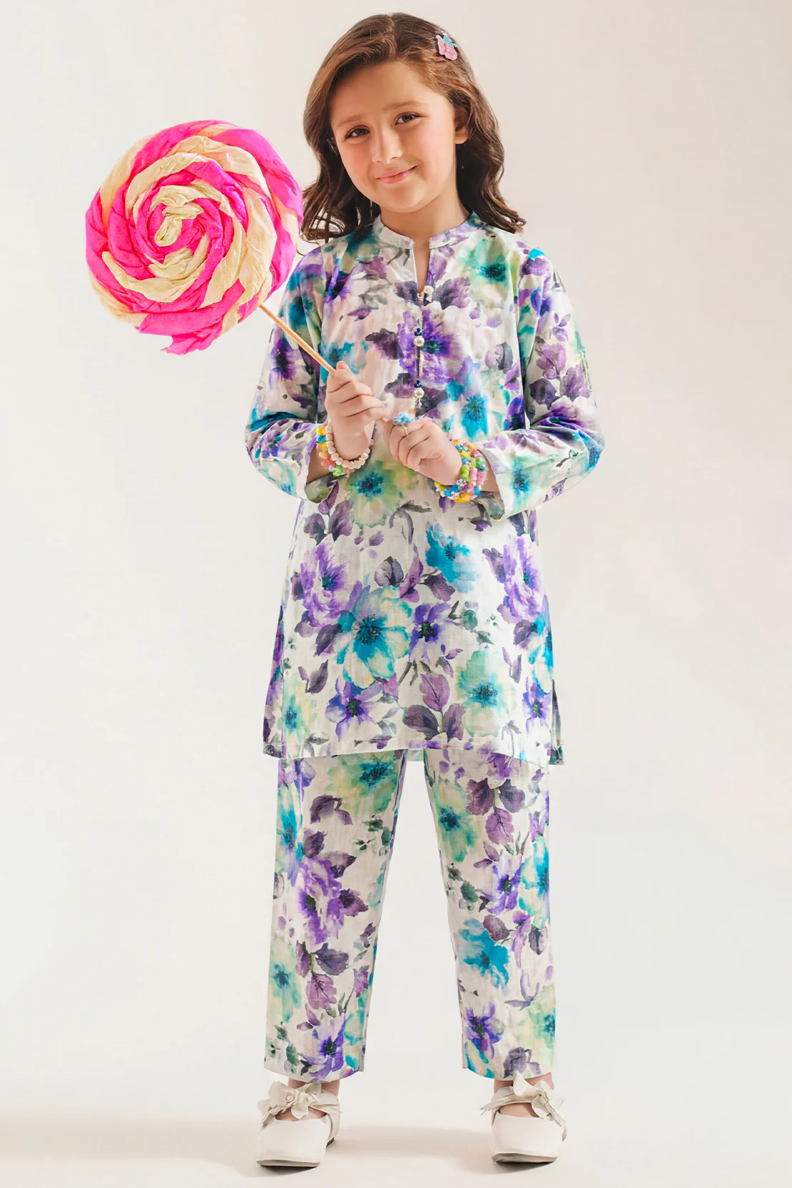 Printed Lawn Stitched 2 Piece (Shirt/Trouser) For Kids - Image 2