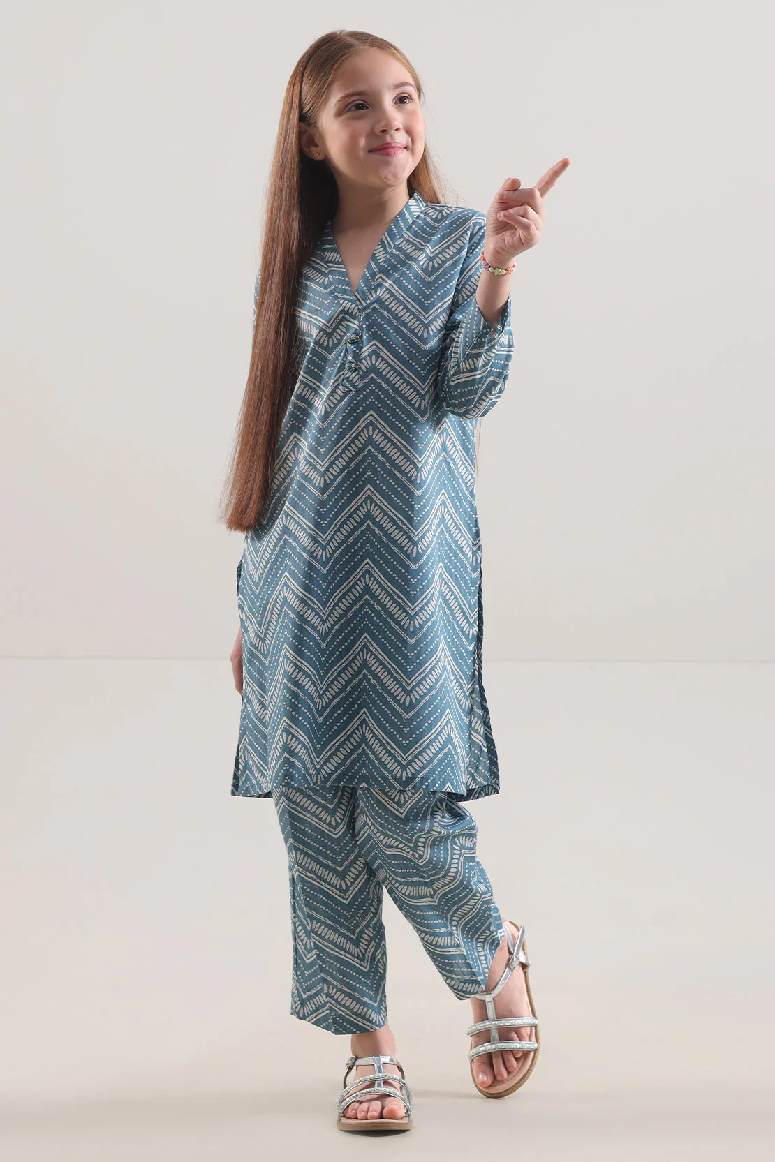 Printed Lawn Stitched 2 Piece (Shirt/Trouser) For Kids - Image 3
