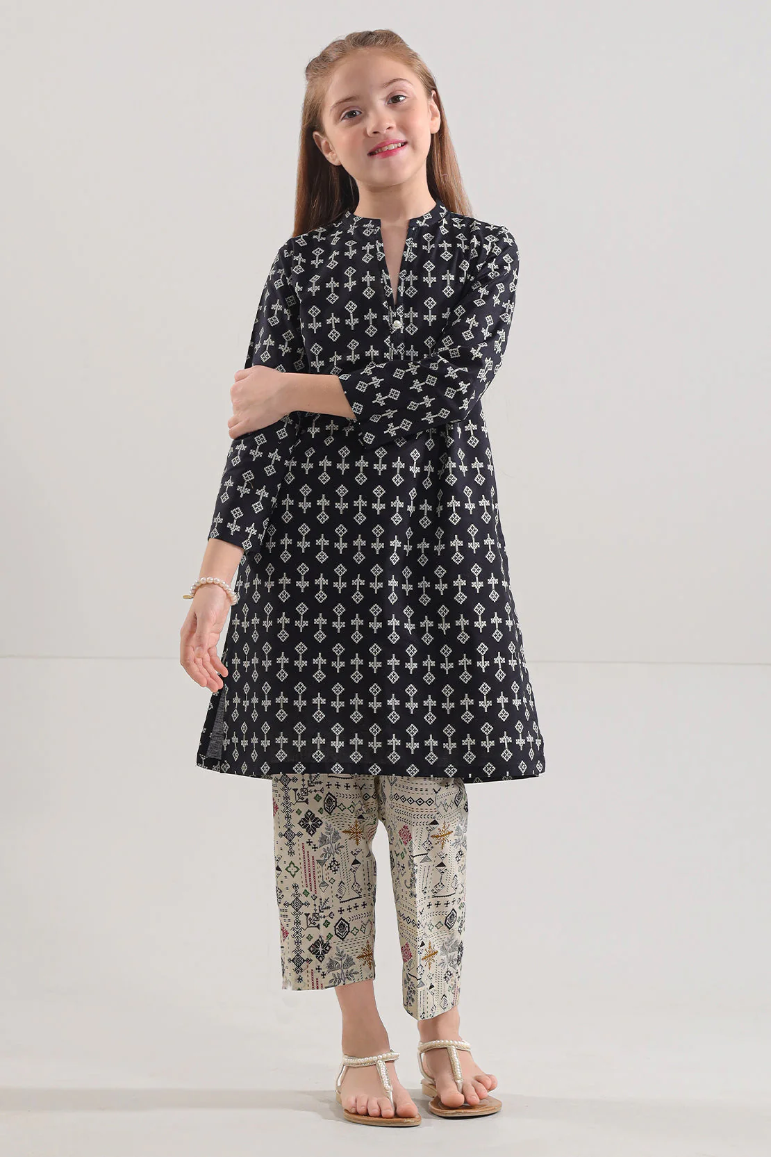 Printed Lawn Stitched 2 Piece (Shirt/Trouser) For Kids
