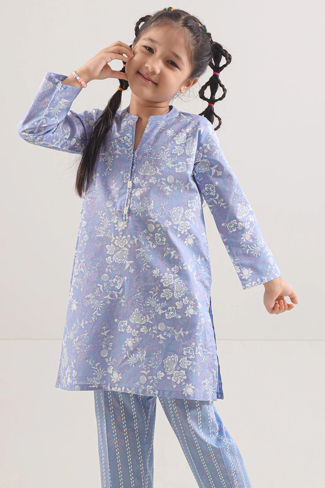Printed Lawn Stitched 2 Piece (Shirt/Trouser) For Kids - Image 2