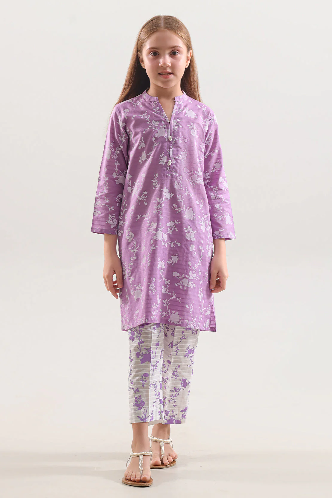 Printed Lawn Stitched 2 Piece (Shirt/Trouser) For Kids