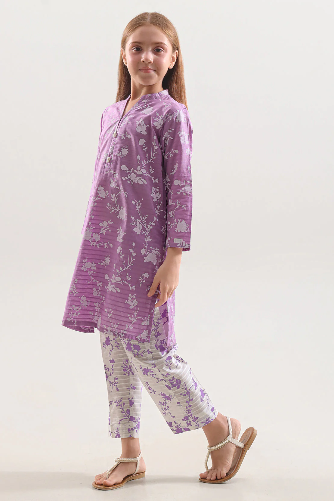 Printed Lawn Stitched 2 Piece (Shirt/Trouser) For Kids - Image 2