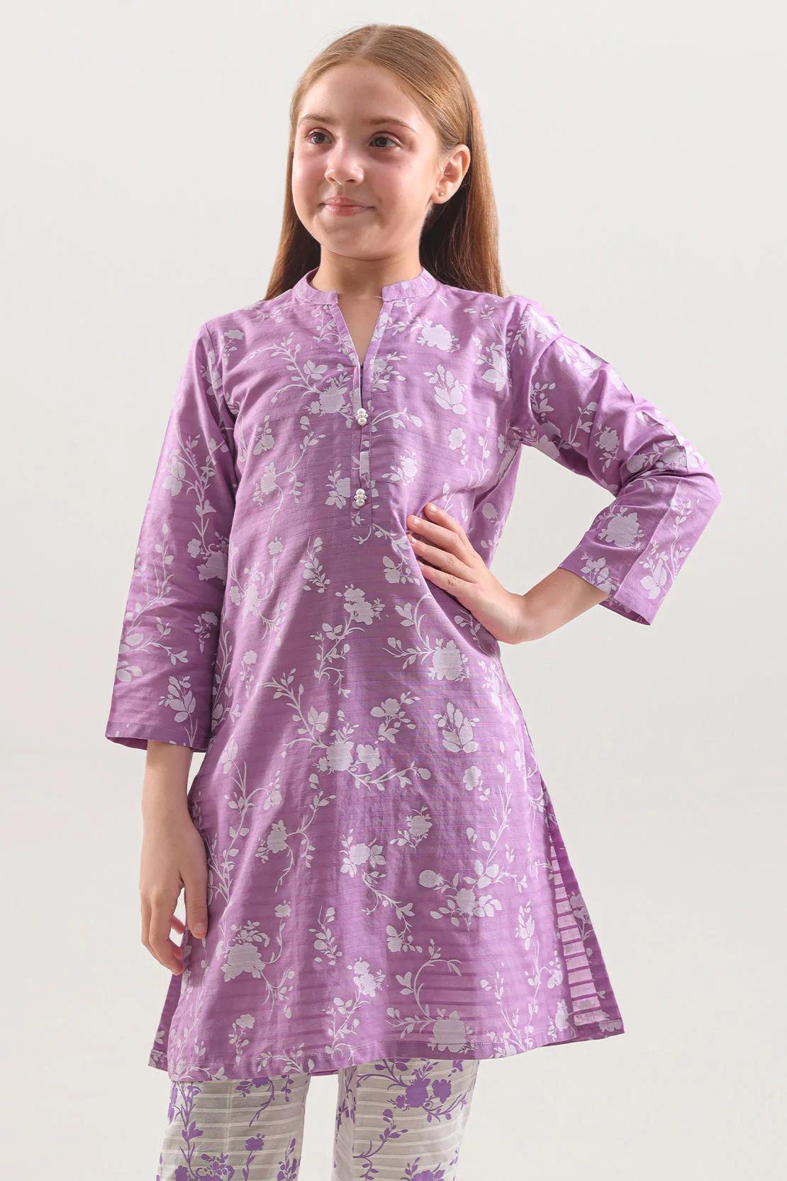 Printed Lawn Stitched 2 Piece (Shirt/Trouser) For Kids - Image 3