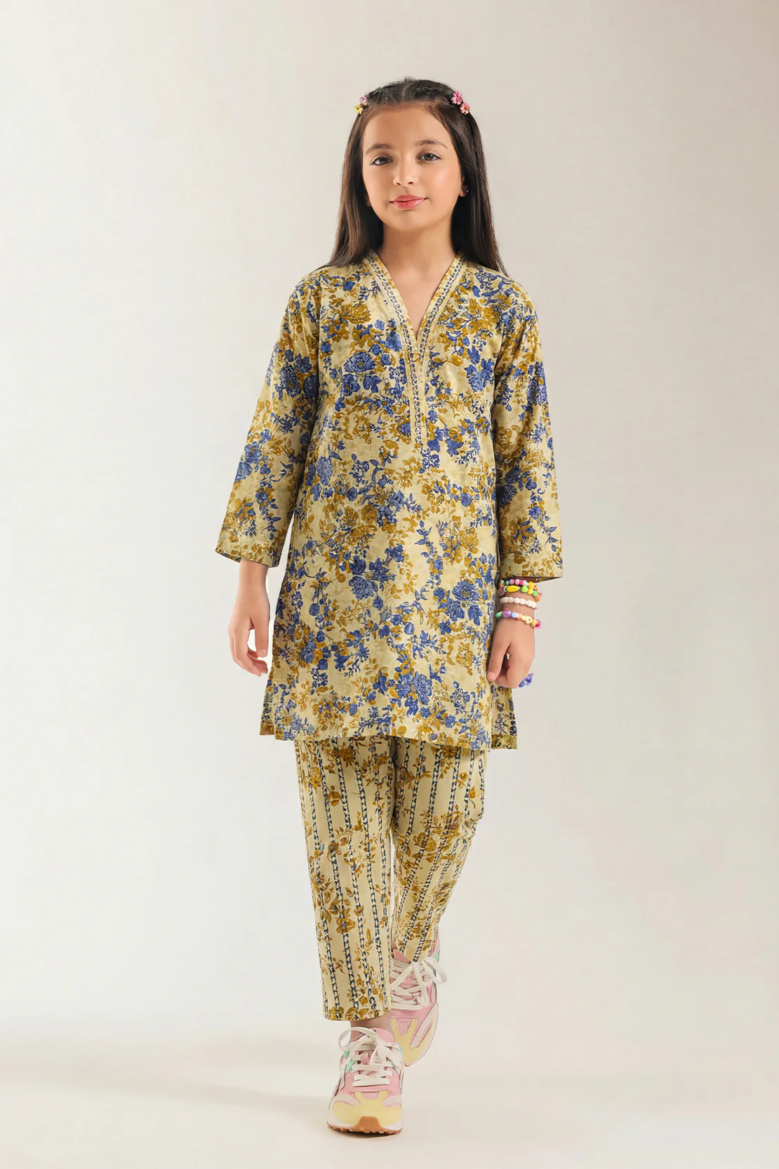 Printed Lawn Stitched 2 Piece (Shirt/Trouser) For Kids