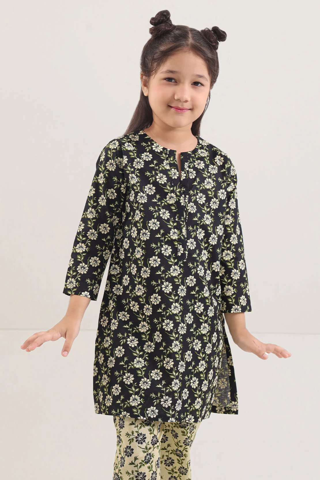 Printed Lawn Stitched 2 Piece (Shirt/Trouser) For Kids - Image 2
