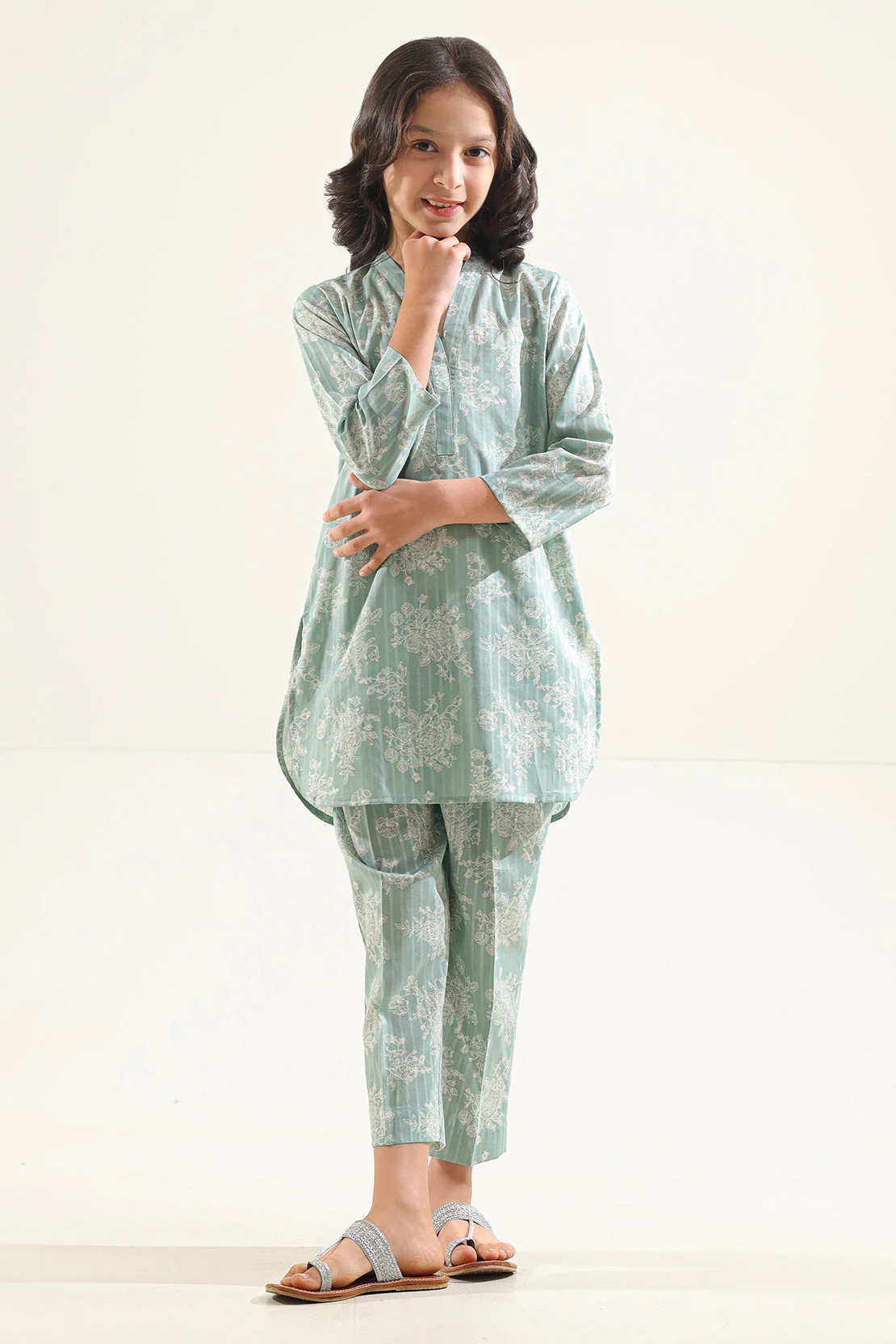 Printed Lawn Stitched 2 Piece (Shirt/Trouser) For Kids