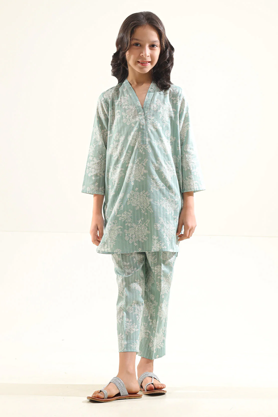 Printed Lawn Stitched 2 Piece (Shirt/Trouser) For Kids - Image 2