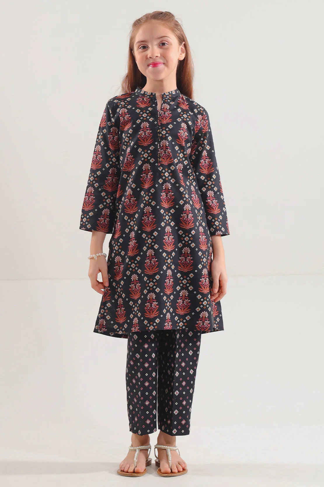 Printed Lawn Stitched 2 Piece (Shirt/Trouser) For Kids