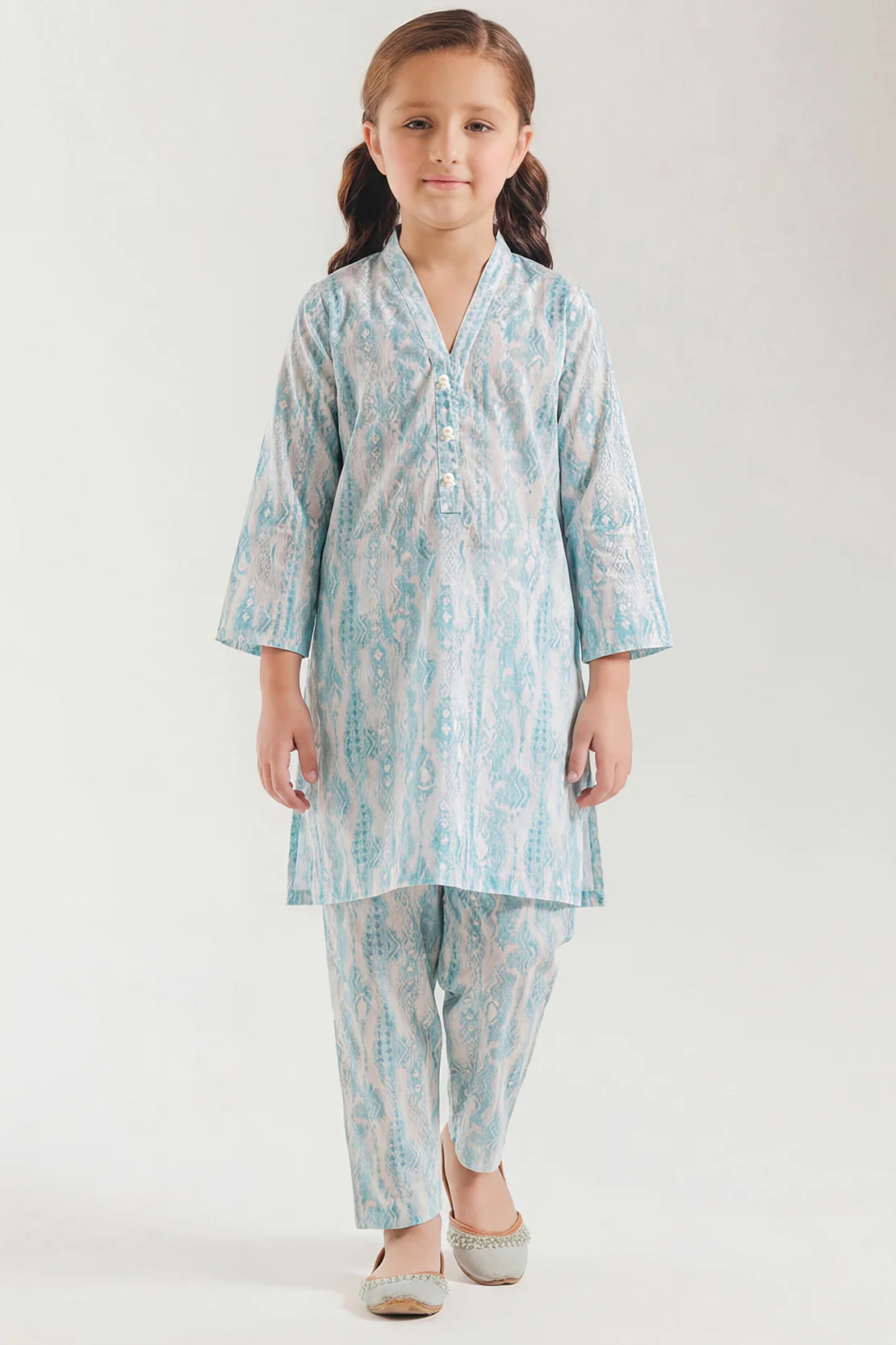 Printed Lawn Stitched 2 Piece (Shirt/Trouser) For Kids