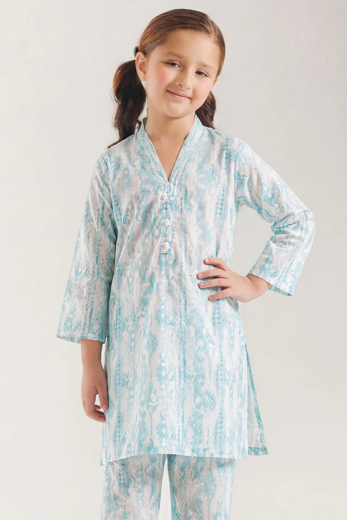Printed Lawn Stitched 2 Piece (Shirt/Trouser) For Kids - Image 2