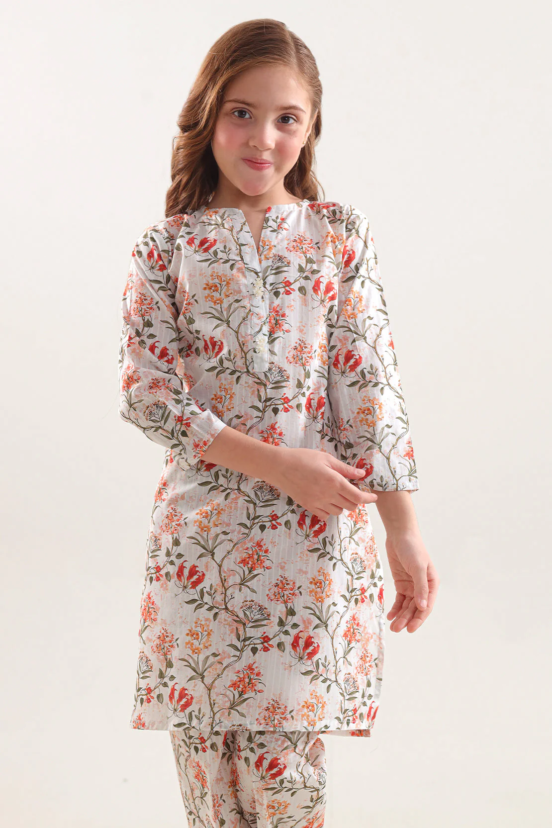 Printed Lawn Stitched 2 Piece (Shirt/Trouser) For Kids - Image 2