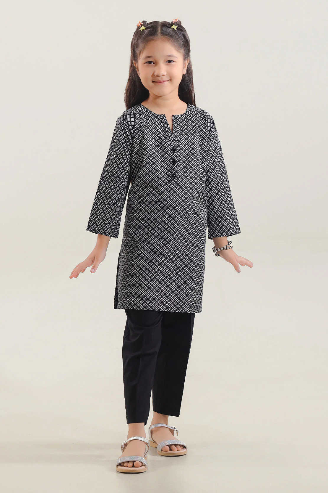 Printed Lawn Stitched 2 Piece (Shirt/Trouser) For Kids