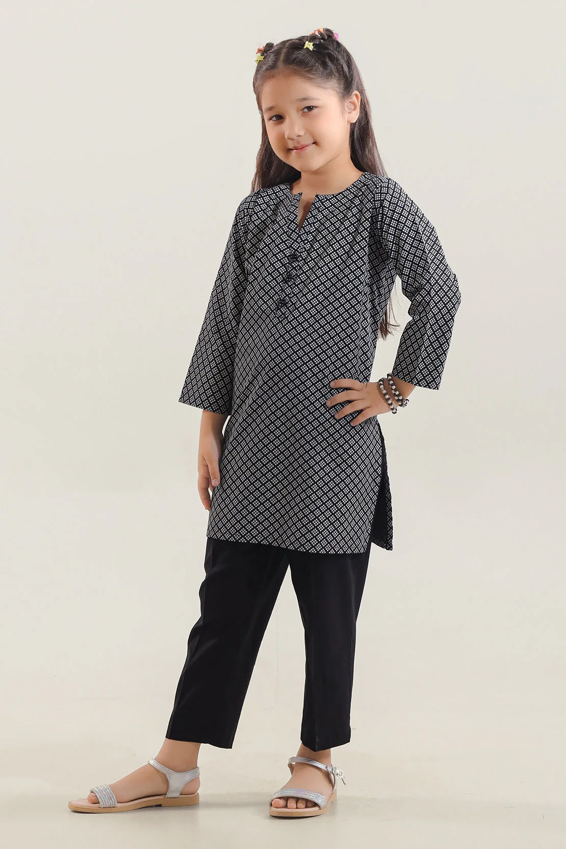 Printed Lawn Stitched 2 Piece (Shirt/Trouser) For Kids - Image 2