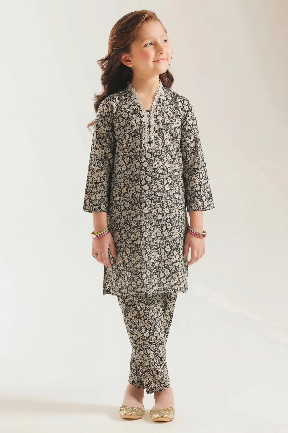 Printed Lawn Stitched 2 Piece (Shirt/Trouser) For Kids - Image 2