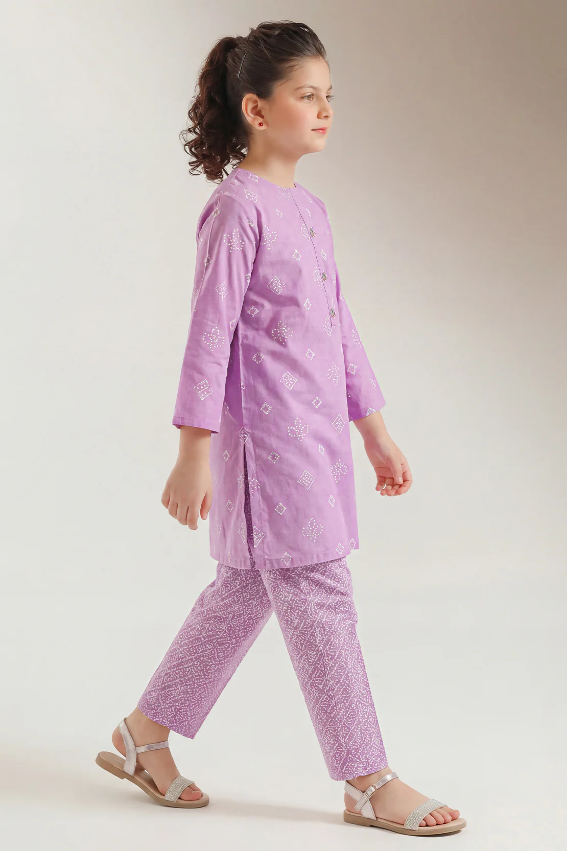 Printed Lawn Stitched 2 Piece (Shirt/Trouser) For Kids - Image 2
