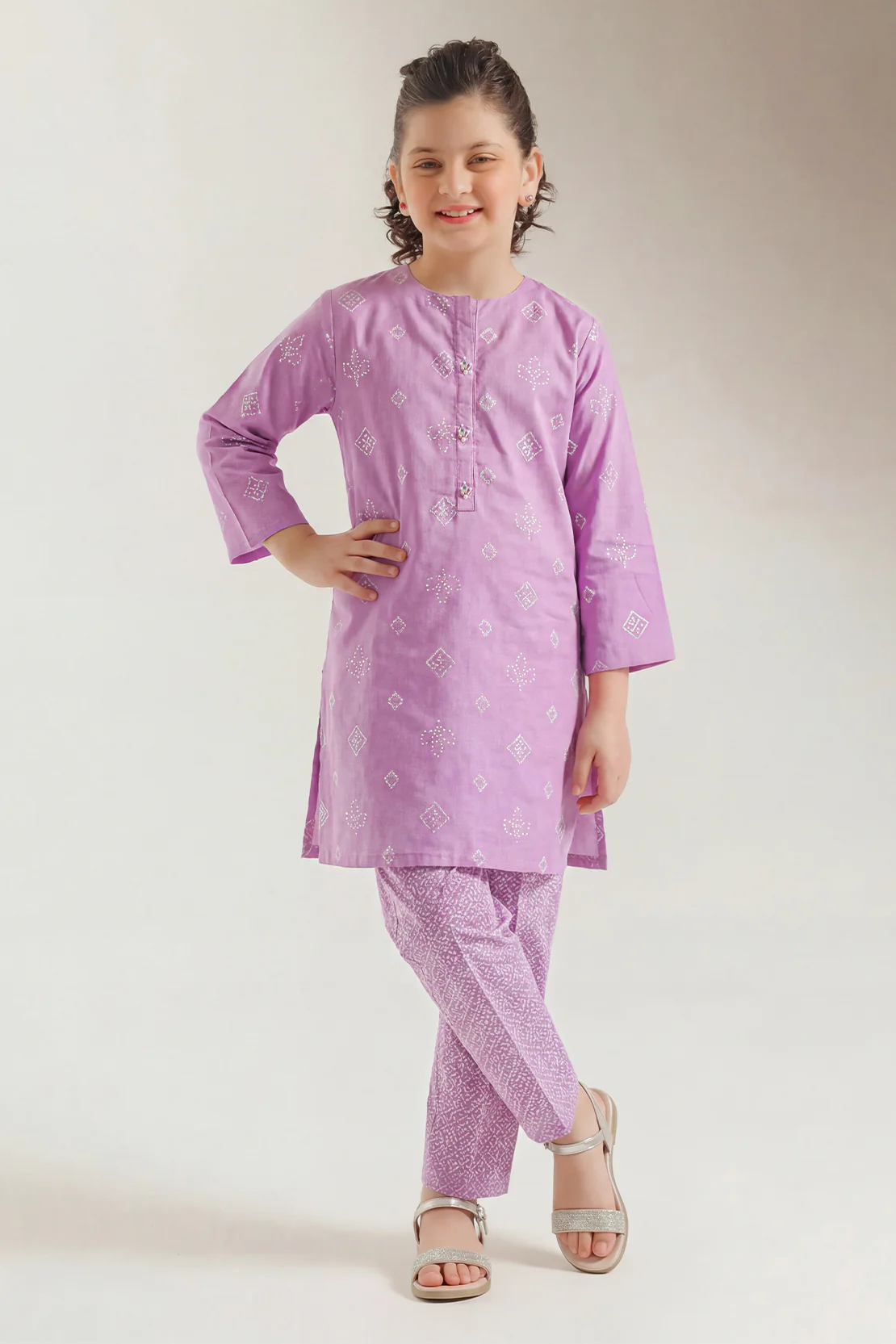 Printed Lawn Stitched 2 Piece (Shirt/Trouser) For Kids - Image 3